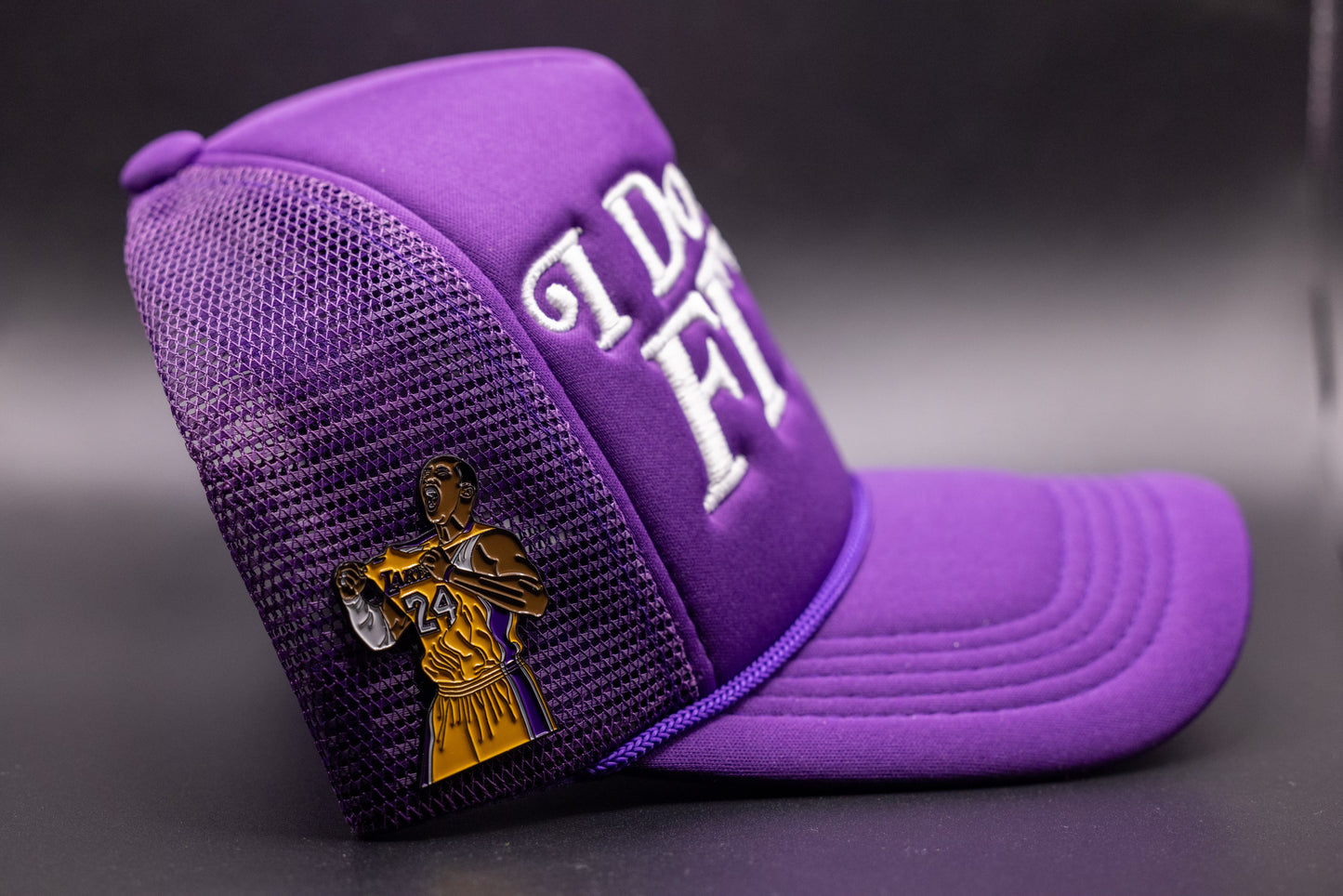 I π LA IDFI Trucker (Purple White and Yellow with Kobe pin)