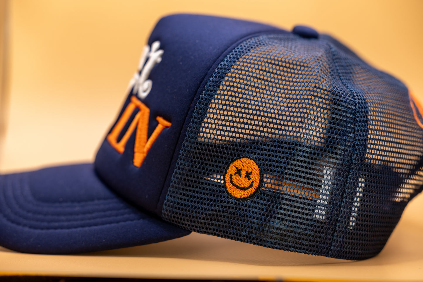 Navy Cream and Orange IDFI Trucker