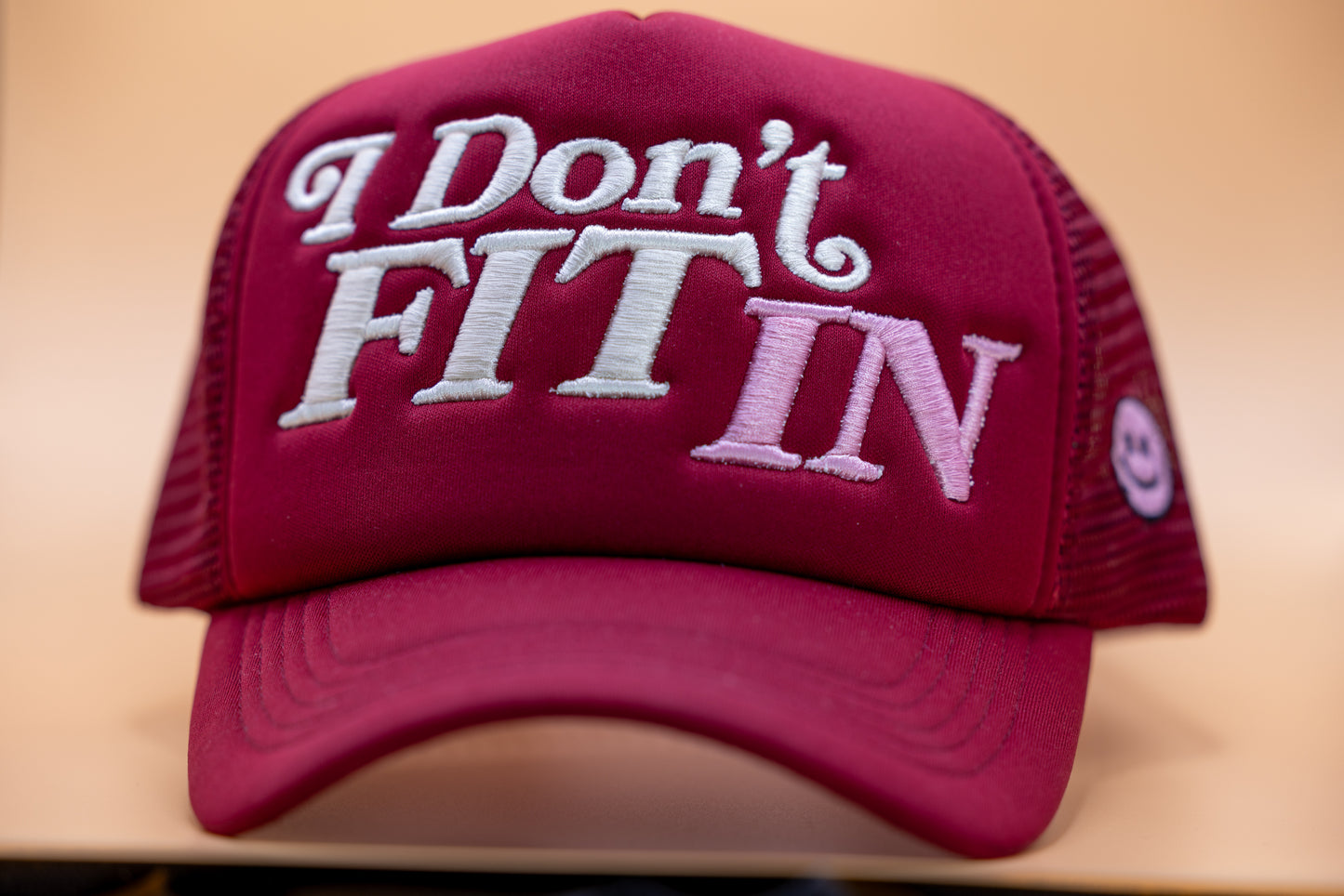 Maroon Cream and Pink IDFI Trucker