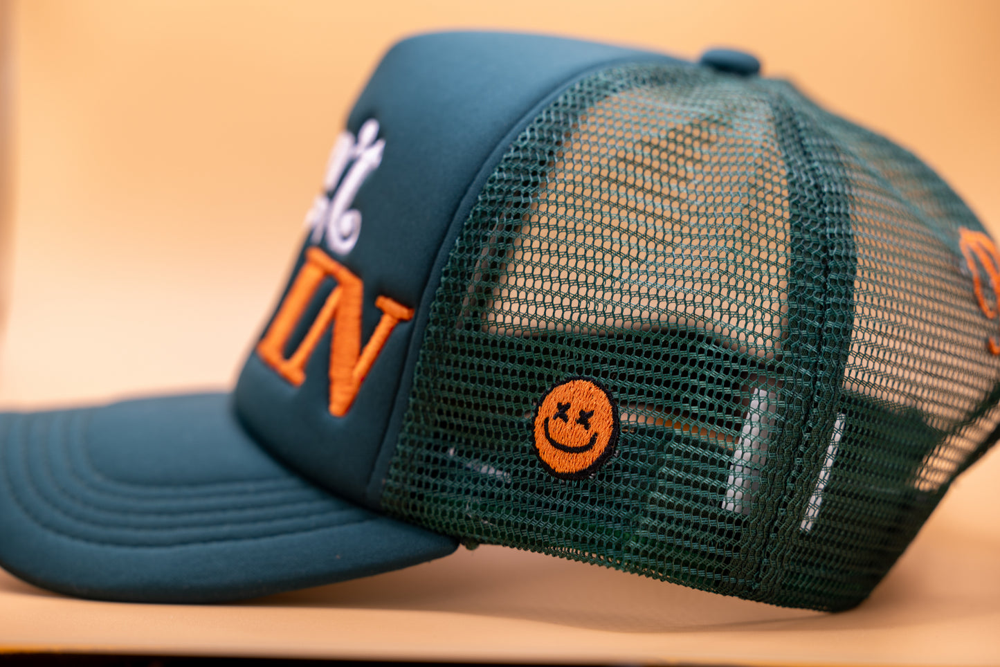 Green White and Orange IDFI Trucker